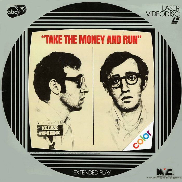 Pochette LASERDISC Take the Money and Run (1969) - Édition physique d'occasion à vendre