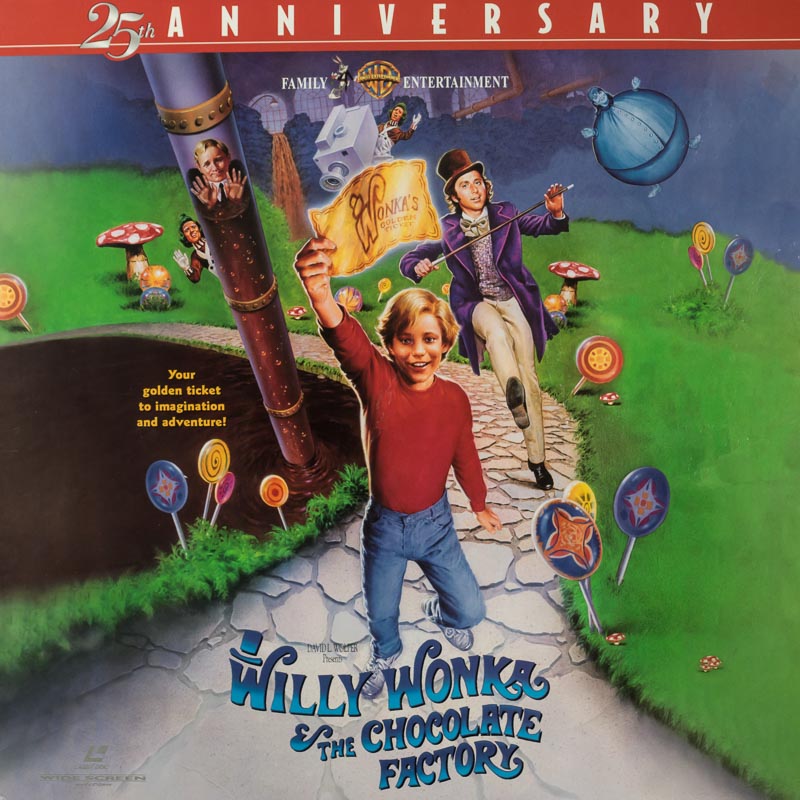 Pochette LASERDISC WillyWonka & the Chocolate Factory: 25th Anniversary (1971) - Édition physique d'occasion à vendre