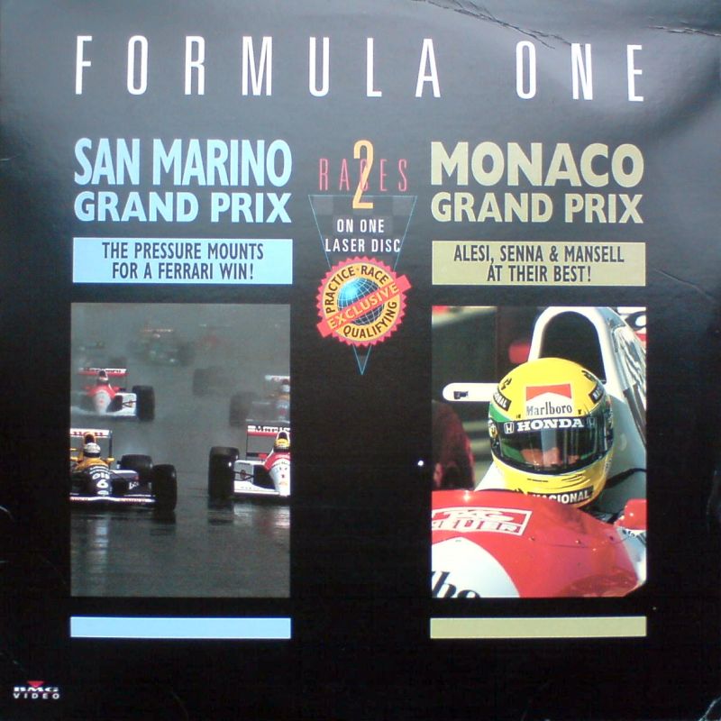 Pochette LASERDISC Formula One: San Marino & Monaco Grand Prix (1991) - Édition physique d'occasion à vendre