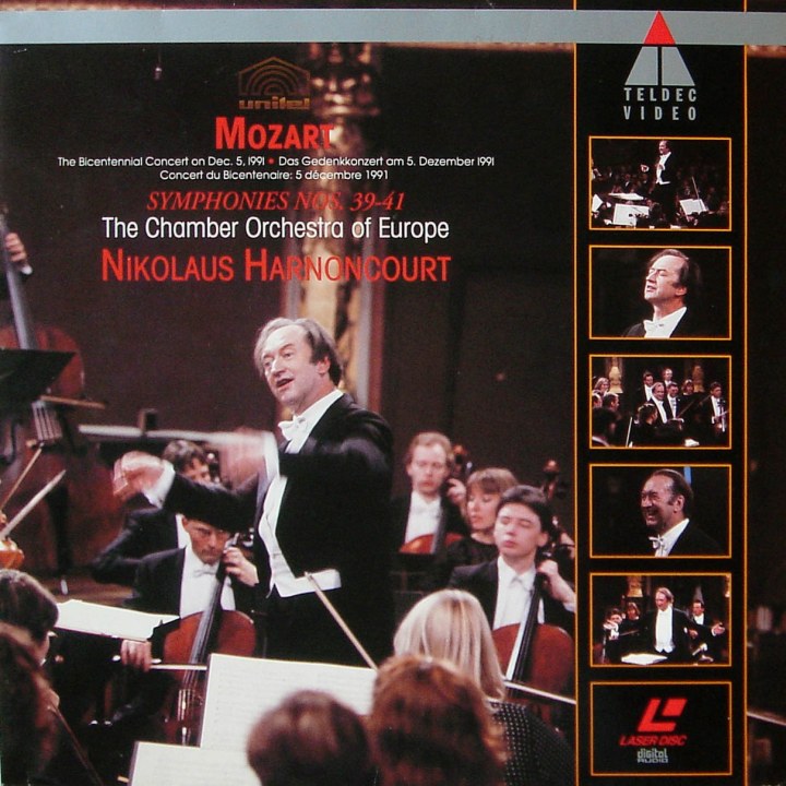 Pochette LASERDISC Mozart: Symphony 39/41: Chamber Orchestra of Europe: Harnoncourt (1992) - Édition physique d'occasion à vendre