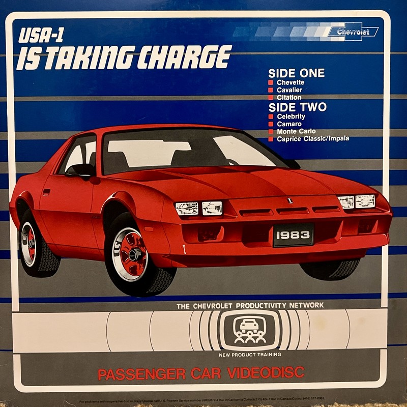 Pochette LASERDISC 1983 Chevrolet Chevette, Cavalier, Citation / Chevrolet Celebrity, Camaro, Monte Carlo, Caprice Classic/Impala (1982) - Édition physique d'occasion à vendre