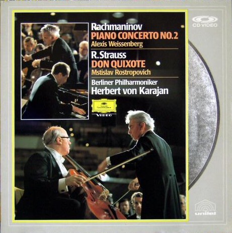 Pochette LASERDISC Rachmaninov: Piano Concerto 2/Strauss: Don Quixote: Karajan (1973) - Édition physique d'occasion à vendre