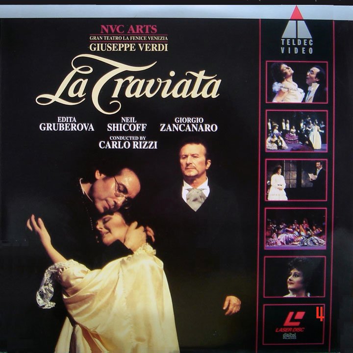 Pochette LASERDISC Verdi: La Traviata: Gruberova/Shicoff/Zancanaro (1992) - Édition physique d'occasion à vendre