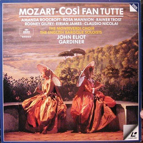 Pochette LASERDISC Mozart: Cosi Fan Tutte: Gardiner (1992) - Édition physique d'occasion à vendre