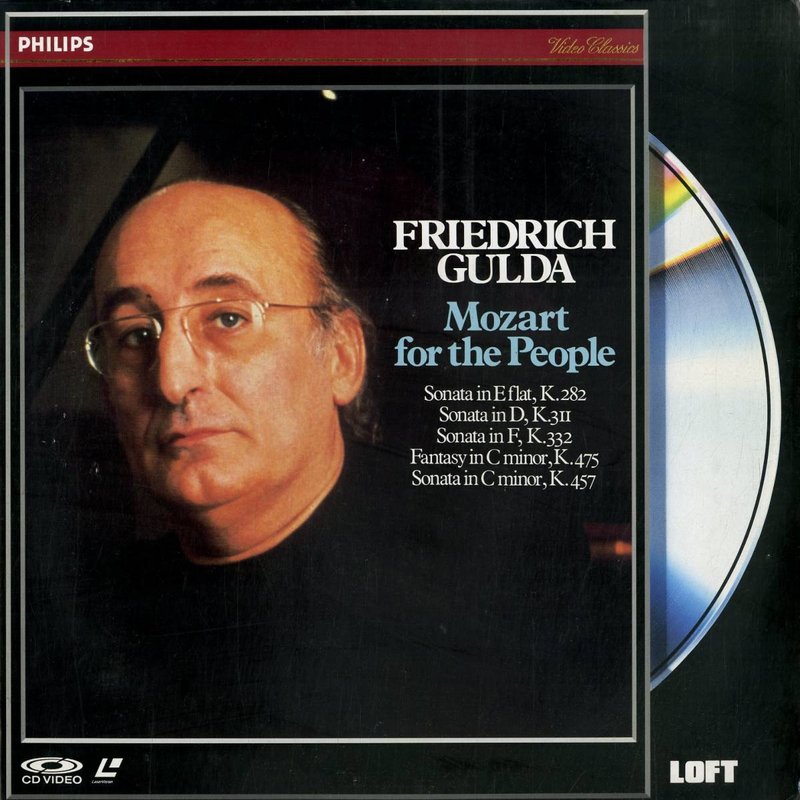 Pochette LASERDISC Mozart: Friedrich Gulda - Mozart for the People (1981) - Édition physique d'occasion à vendre