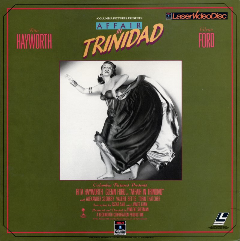 Pochette LASERDISC Affair in Trinidad (1952) - Édition physique d'occasion à vendre
