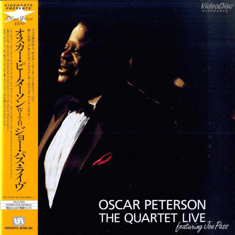 Pochette LASERDISC Oscar Peterson: The Quartet Live featuring Joe Pass (1987) - Édition physique d'occasion à vendre