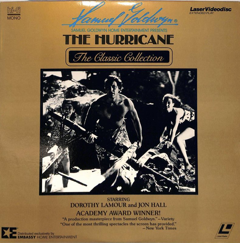Pochette LASERDISC Hurricane, The (1937) - Édition physique d'occasion à vendre