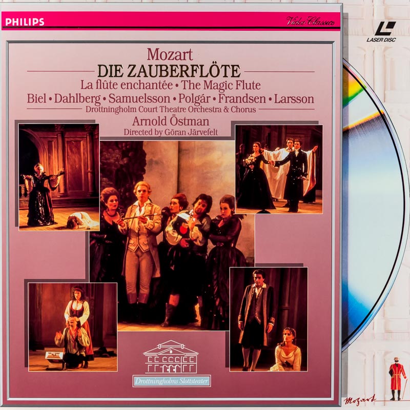 Pochette LASERDISC Mozart: Die Zauberflote: Biel/Dahlberg/Samuelsson: Drottningholm Court Theater: Ostman (1989) - Édition physique d'occasion à vendre