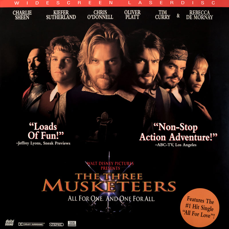 Pochette LASERDISC Three Musketeers, The (1993) - Édition physique d'occasion à vendre