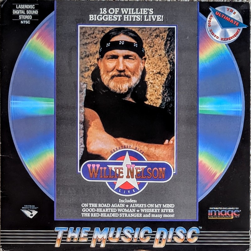Pochette LASERDISC Willie Nelson: Greatest Hits Live: The Music Disc (1986) - Édition physique d'occasion à vendre