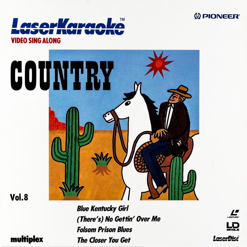 Pochette LASERDISC LaserKaraoke: Country vol.08 (1990) - Édition physique d'occasion à vendre