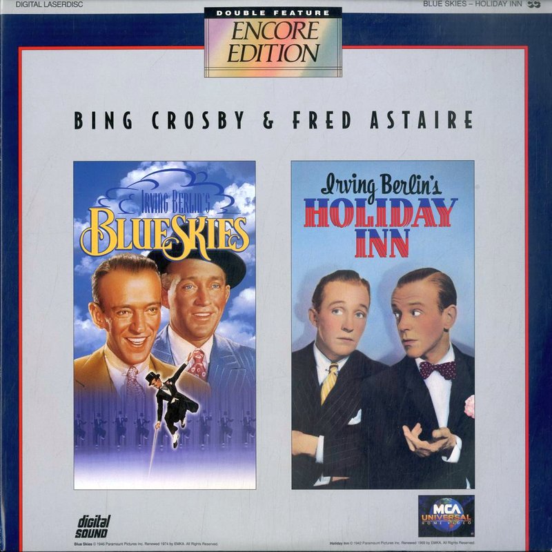 Pochette LASERDISC Blue Skies/Holiday Inn: Encore Edition (1994) - Édition physique d'occasion à vendre