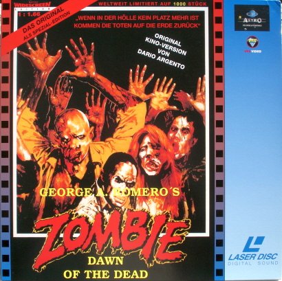Pochette LASERDISC Zombie - Dawnof the Dead (1978) - Édition physique d'occasion à vendre