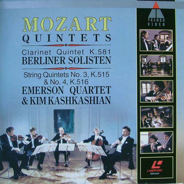 Pochette LASERDISC Mozart: Clarinet & Strings Quintets: K515/K516 (1990) - Édition physique d'occasion à vendre