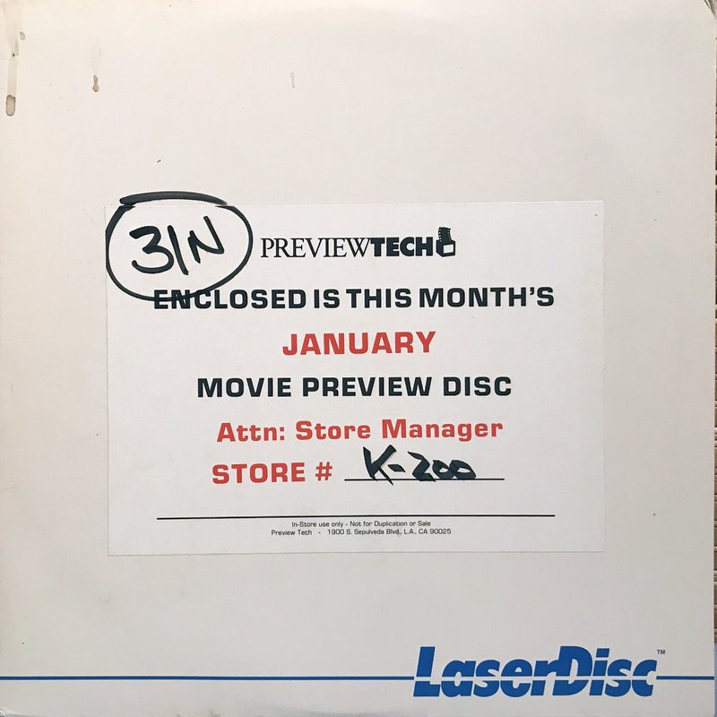 Pochette LASERDISC Preview Tech/Highland Previews for the Month of January,1992 (1992) - Édition physique d'occasion à vendre